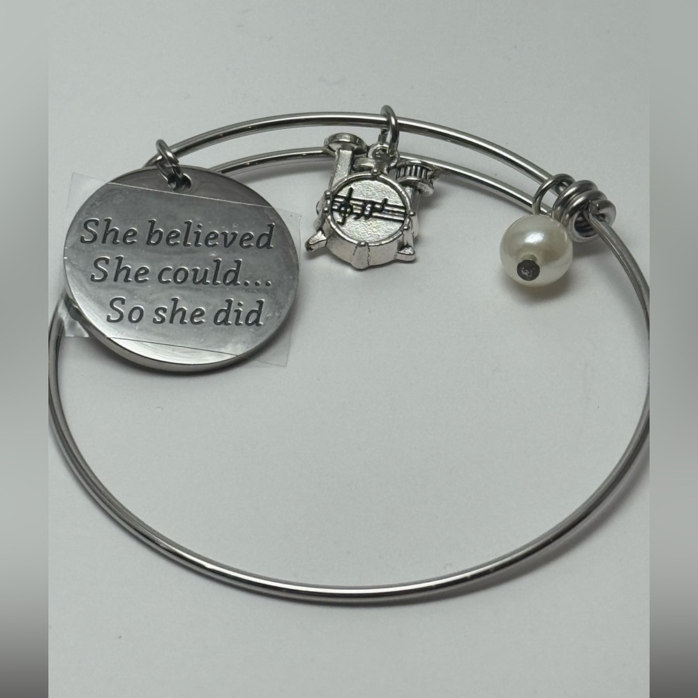 Drummer Inspirational Charm bangle